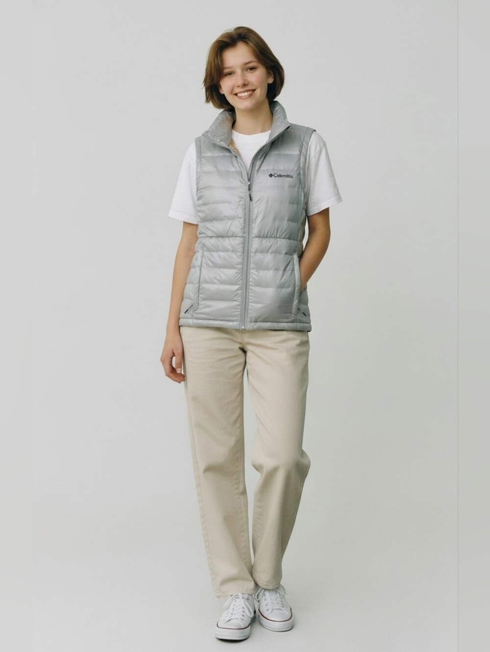 Columbia Lightweight Pack-able Puffer Vest Omni-Heat Infinity Reflective SMALL - Picture 1 of 15